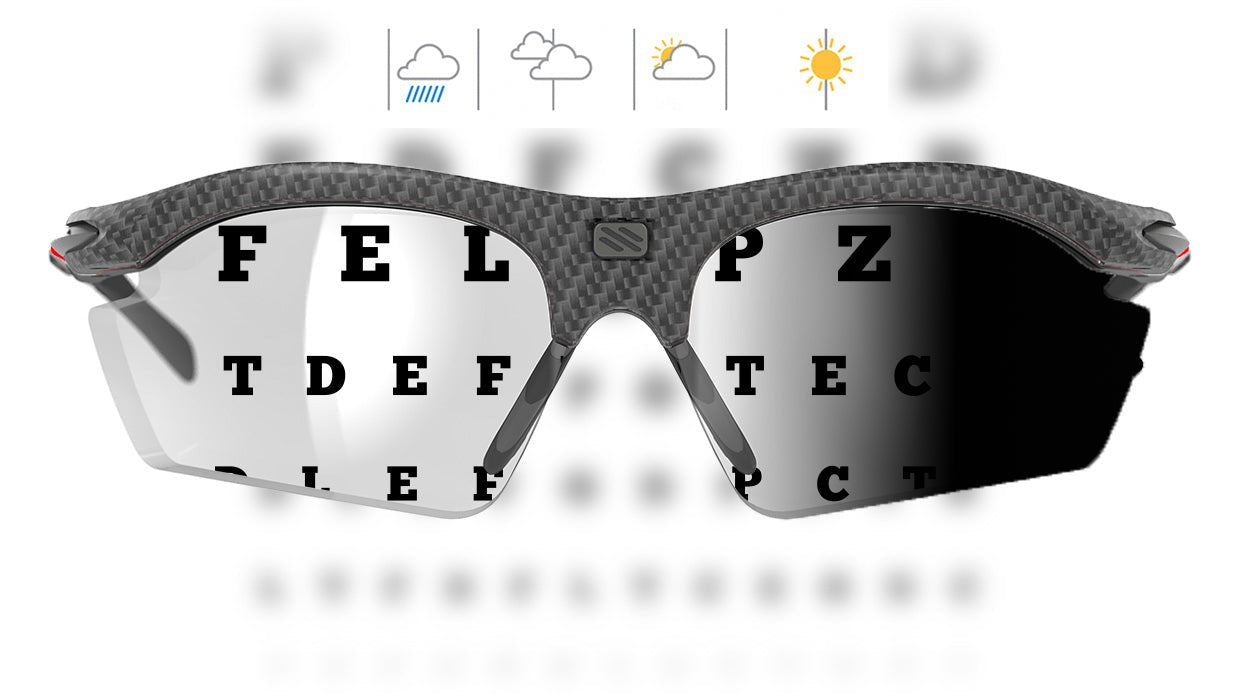 Rudy Project Rydon prescription cycling sunglasses carbon frame with photochromic lenses