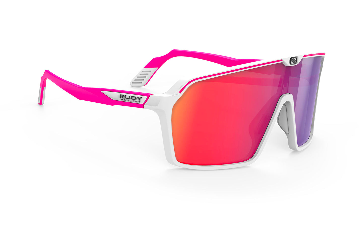 Spinshield White / Pink Multi Laser Red Lenses | Rudy Project Cycling Sunglasses and Helmets
