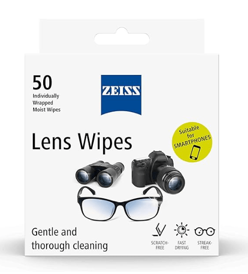 ZEISS Lens Wipes 1 x box = Pack of 50 wipes | Rudy Project Cycling Sunglasses and Helmets