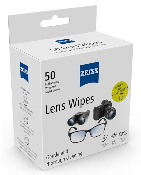 ZEISS Lens Wipes 1 x box = Pack of 50 wipes | Rudy Project Cycling Sunglasses and Helmets