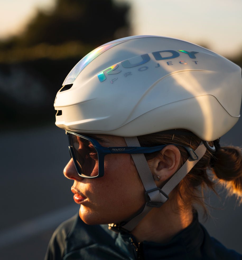 Rudy Project Nytron Pro Aero Road Helmet – White Iridescent | Rudy Project Cycling Sunglasses and Helmets