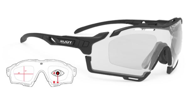 Cutline Black Matte Photochromic Black Lens / Diamond Coating / Single Vision | Rudy Project Cycling Sunglasses and Helmets