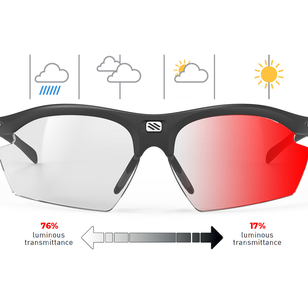 
                  
                    Rudy Project Rydon Black frame with Photochromic red lenses for Cycling and Running Sunglasses. Prescription ready 
                  
                