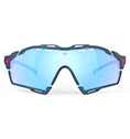 Rudy Project Cutline photochromic cycling sunglasses with removable bumpers and full-frame protection.