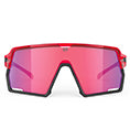 Rudy Project Kelion cycling sunglasses with ImpactX photochromic shield lens for high-speed rides.