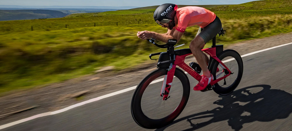 Rudy Project Australia The WING time trail cycling and triathlon helmet. Two sizes with visor shield and adjusting dial